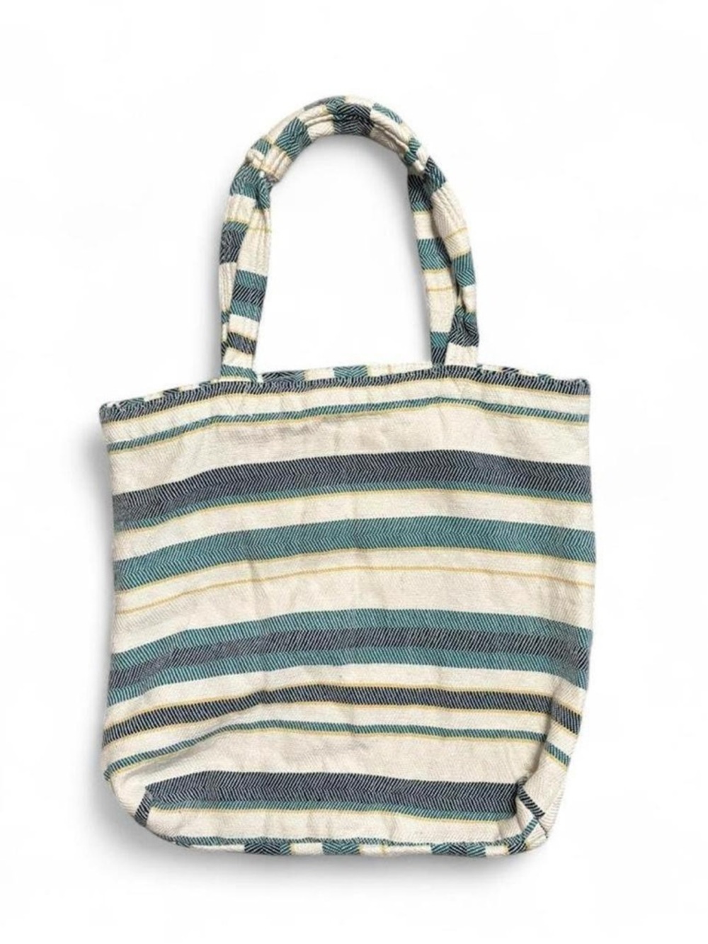 Mercado Global Striped Woven Tote Bag | Cream Multi Stripe Cotton Tote